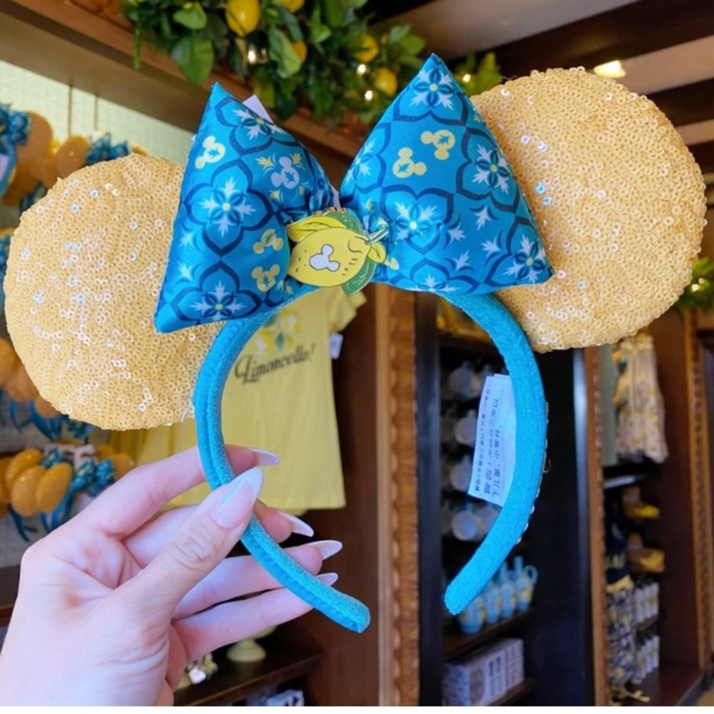 NWT! Disney Parks Epcot World Italy Limoncello Minnie Mouse Ears Headband
